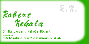 robert nekola business card