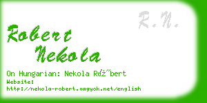 robert nekola business card